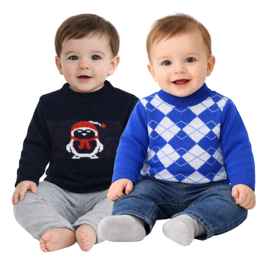 Kit com 2 Blusas de Lã Infantil Para Bebê Menino em Oferta na Shopee