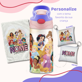 Garrafinha Infantil Personalizada com Nome | Temas Infantis Menina | Térmica | Escola e Passeio em Oferta na Shopee