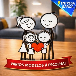 Estatueta Família Feliz Impressão 3D – Escultura Decorativa Moderna Decoração presente dia das mães em Oferta na Shopee