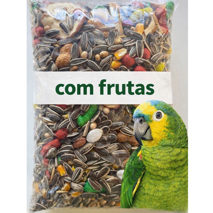 Mistura Papagaio e araras com frutas -  premium 1kg