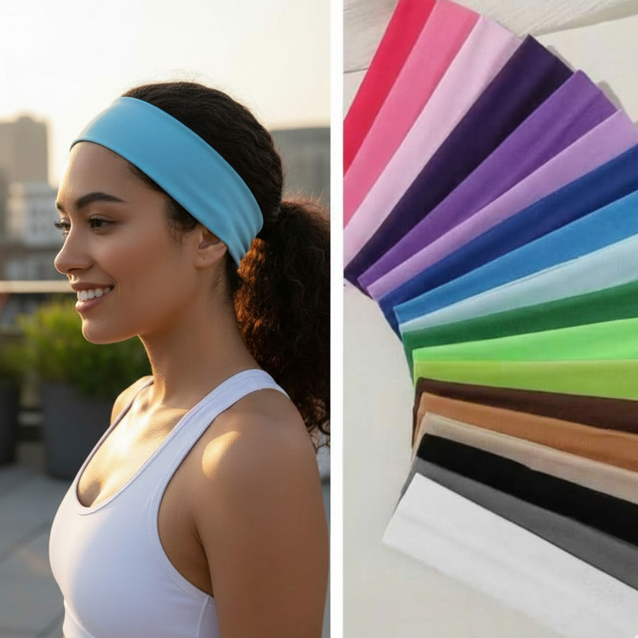 Faixa de Cabelo Blogueira Estampa lisa, Corrida e Esportes,  Unidade OU Dúzia em Diversas Cores