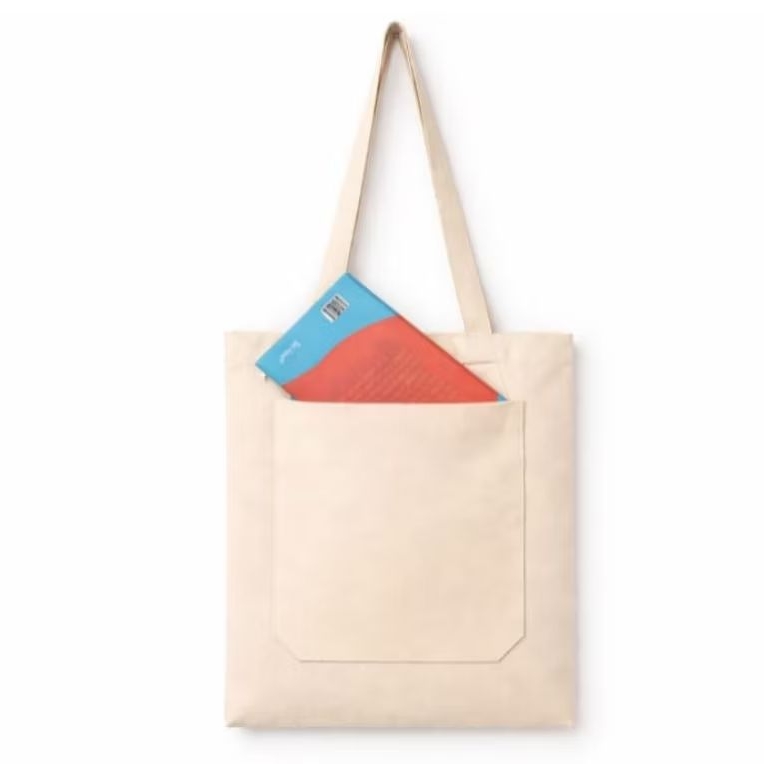 kit 15 Bolsa sacola Ecobag com Bolso Tamanho 30x35 ecológica 100% sustentável