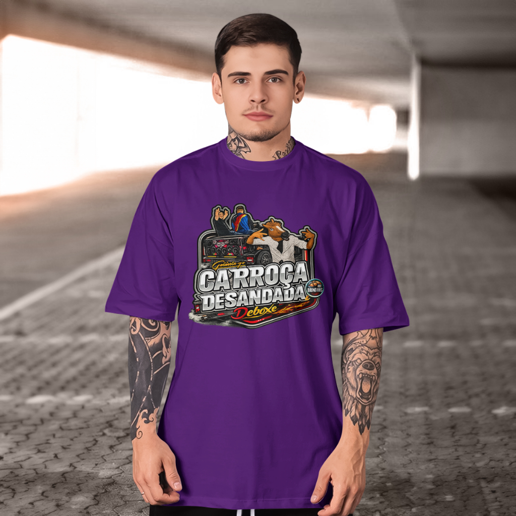 Camiseta  Carroça Desandada Deboxe em Goiânia Masculina Manga Curta 100% Algodão