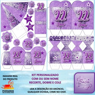 LEMBRANCINHAS IDADE (15, 22, 40, 60, 70, 80 ANOS)  80/160 ITENS COM OU SEM NOME em Oferta na Shopee