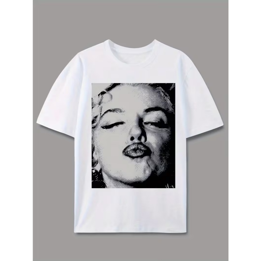 Camiseta Masculina Marilyn Monroe Aesthetic 100% Algodão Camisa Streetwear em Oferta na Shopee