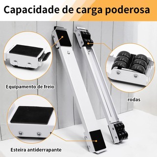 Suporte De Base Com Rodinha Para 200kg Aparelho Movedor Móveis Geladeira E Máquina De Lavar Lousa Base Carrinho