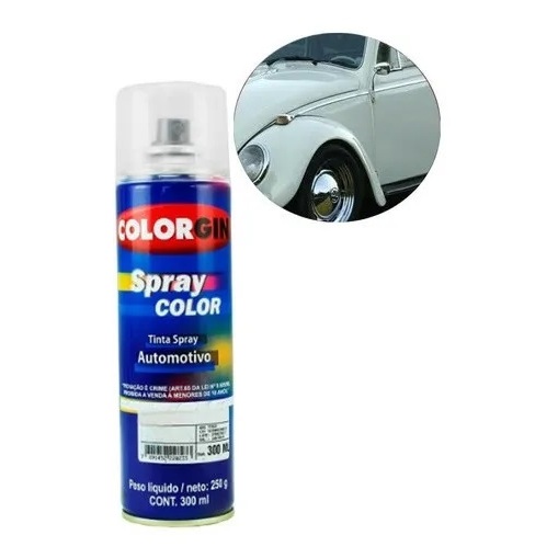 Tinta Spray Automotiva Branco Lotus Volkswagen Fusca Kombi Branco Lotus 300ml