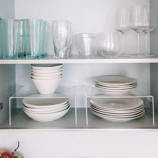 Kit 2 Organizadores de Acrílico Cristal Carth para Armário de Cozinha