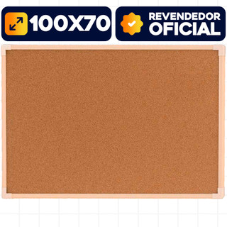 Quadro Lousa Cortiça De Aviso 100x70 Cm Madeira Neo Stalo