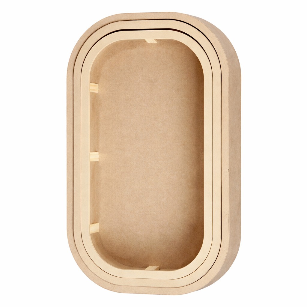 Detalhes do Palco Orgânico em MDF – Formato Oval para Decoração de Festas