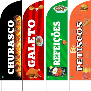 WindBanner Personalizado Kit cm Hastes Sua Marca 2m Bandeira/ BANNER PERSONALIZADO/ FACHADA DA LOJA/ EXPOSITOR em Oferta na Shopee