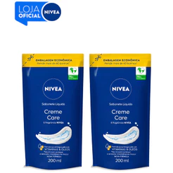 KIT NIVEA Sabonete Líquido Refil Creme Care 200ml - 2 unidades