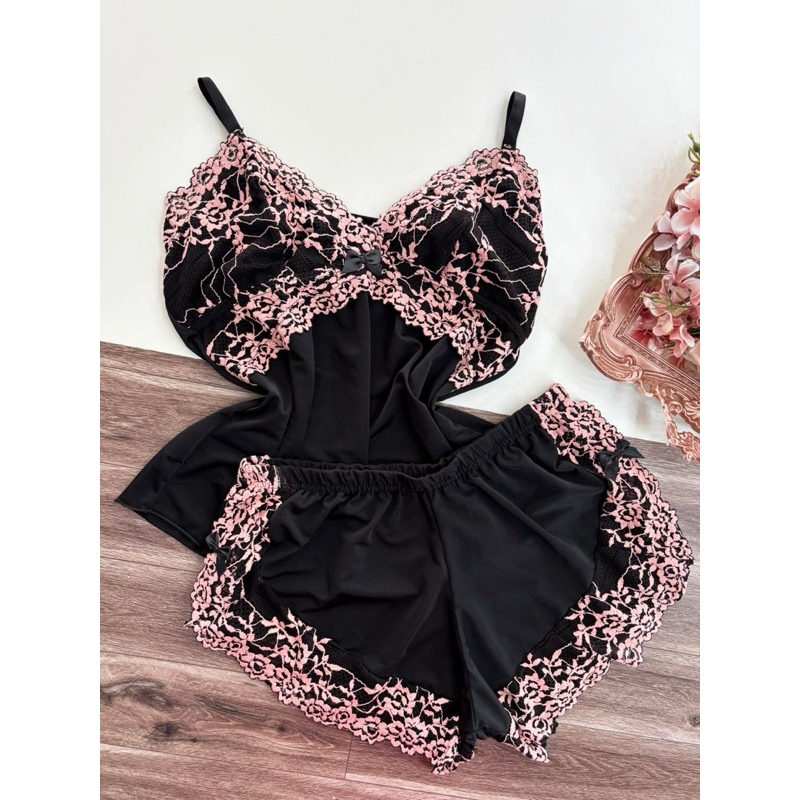 baby doll feminino de renda sensual short doll feminino pijama feminino de dormir pijama sexy linha noite  (Safira) em Oferta na Shopee