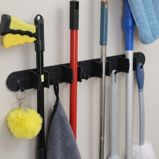 Suporte Organizador Parede Vassouras Rodo Mop Porta Vassoura Área Serviço Garagem Cozinha Lavanderia Ganchos Fixação em Oferta na Shopee