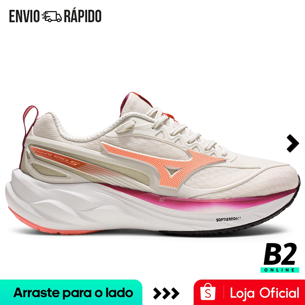 Tênis Mizuno Space 5 Feminino Bege Original e Com Nota fiscal e Garantia em Oferta na Shopee