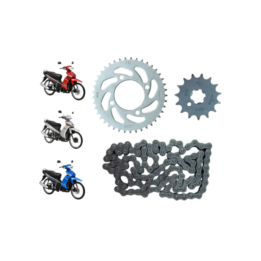 Kit Quit Relação Transmissão Tração Andamento Yamaha Crypton 115 de 2010 a 2016 em Oferta na Shopee