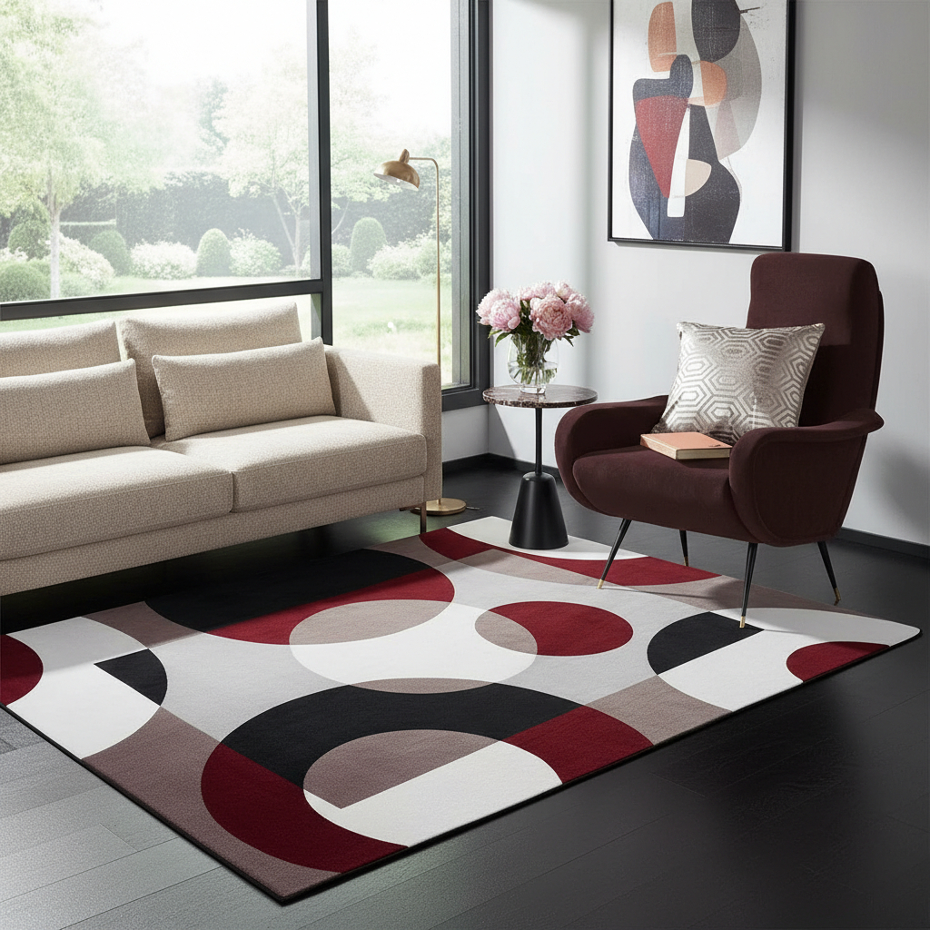 Tapete Sala Veludo Estampado Tipo Indiano 2,00m X 1,50m