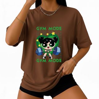 Camiseta Feminina Fitness 100% Algodão GYM MODE MENINAS SUPER PODEROSAS Treino em Oferta na Shopee