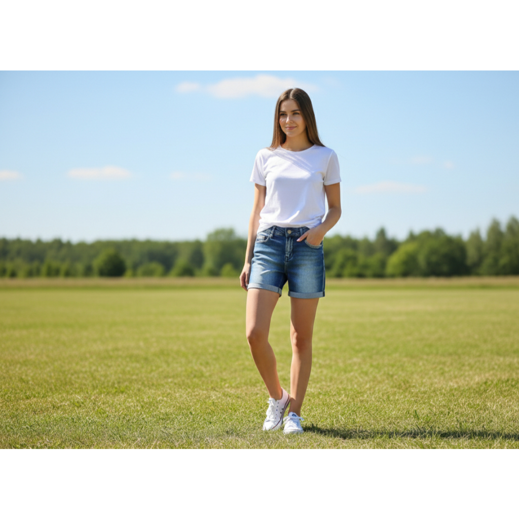 Bermuda  Jeans Feminina Cós Médo com Lycra Emporio 6097