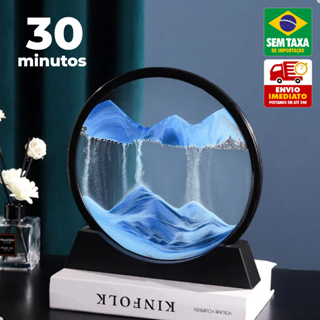 Ampulheta Decorativa 30 Min 18cm Vidro Base Plástica Elegante Casa Escritório em Oferta na Shopee