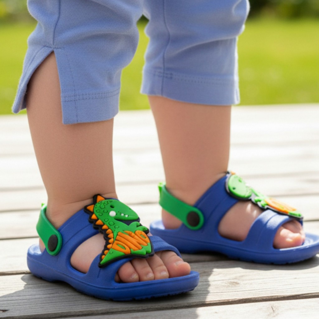 Sandália Papete Infantil Menino babuche Dinossauro  Macia, Leve e Confortável.