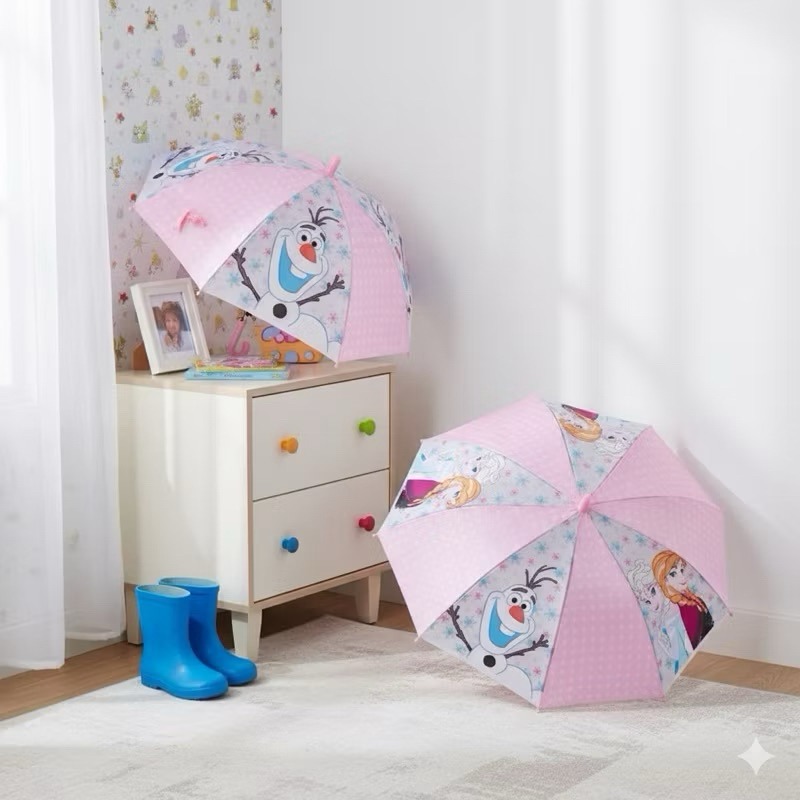 Guarda Chuva Infantil Rosa Frozen 66x80cm - Disney