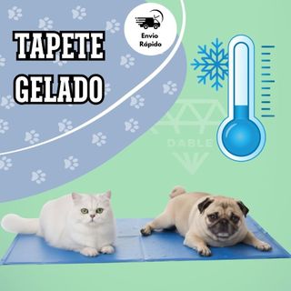 Tapete Gelado Refrescante Para Pet Cachorro Gato Tamanho Médio e Grande Alta Durabilidade Atóxico