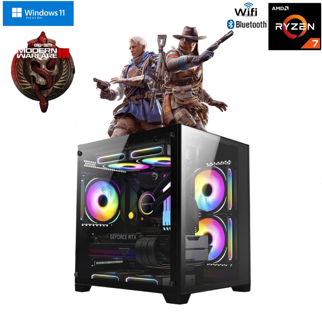 CPU Gamer Ryzen 7 5700X Ultra  RTX 5060  64GB RAM  SSD Nvme 2TB Garantia e Supor