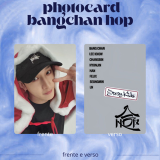 Photocard fanmade bangchan stray kids hop frente e verso/apenas verso em Oferta na Shopee