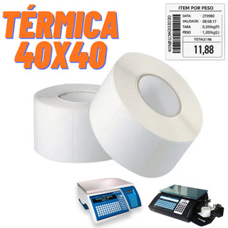 Etiqueta 40x40 Térmica Balança Açougue Mercado Padaria Toledo Filizola Uno