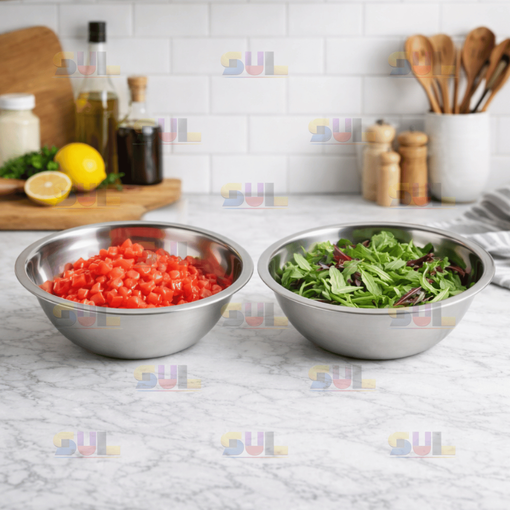 Kit 2 Tigela Saladeira MEDIA Multiuso Bowl Profissional Fundo Cozinha Gourmet