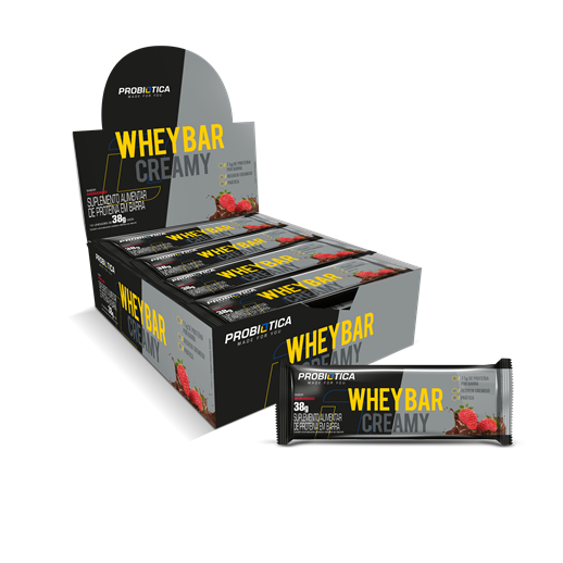 Barra de Proteína Whey Bar Creamy Morango Probiótica 12un em Oferta na Shopee