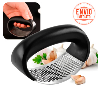 Triturador Espremedor Amassador De Alho Inox Manual A Pressão em Oferta na Shopee