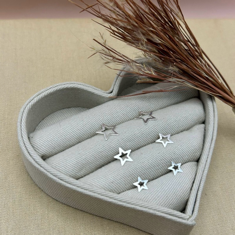 Kit trio de estrela prata 925. em Oferta na Shopee