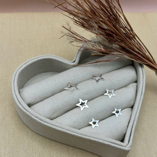 Kit trio de estrela prata 925. em Oferta na Shopee