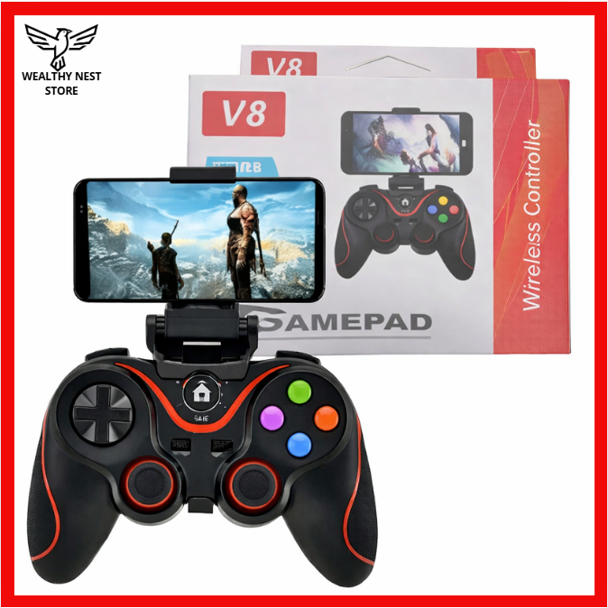 Controle Gamepad Bluetooth Sem Fio para Celular Android iOS com Suporte Ajustável em Oferta na Shopee