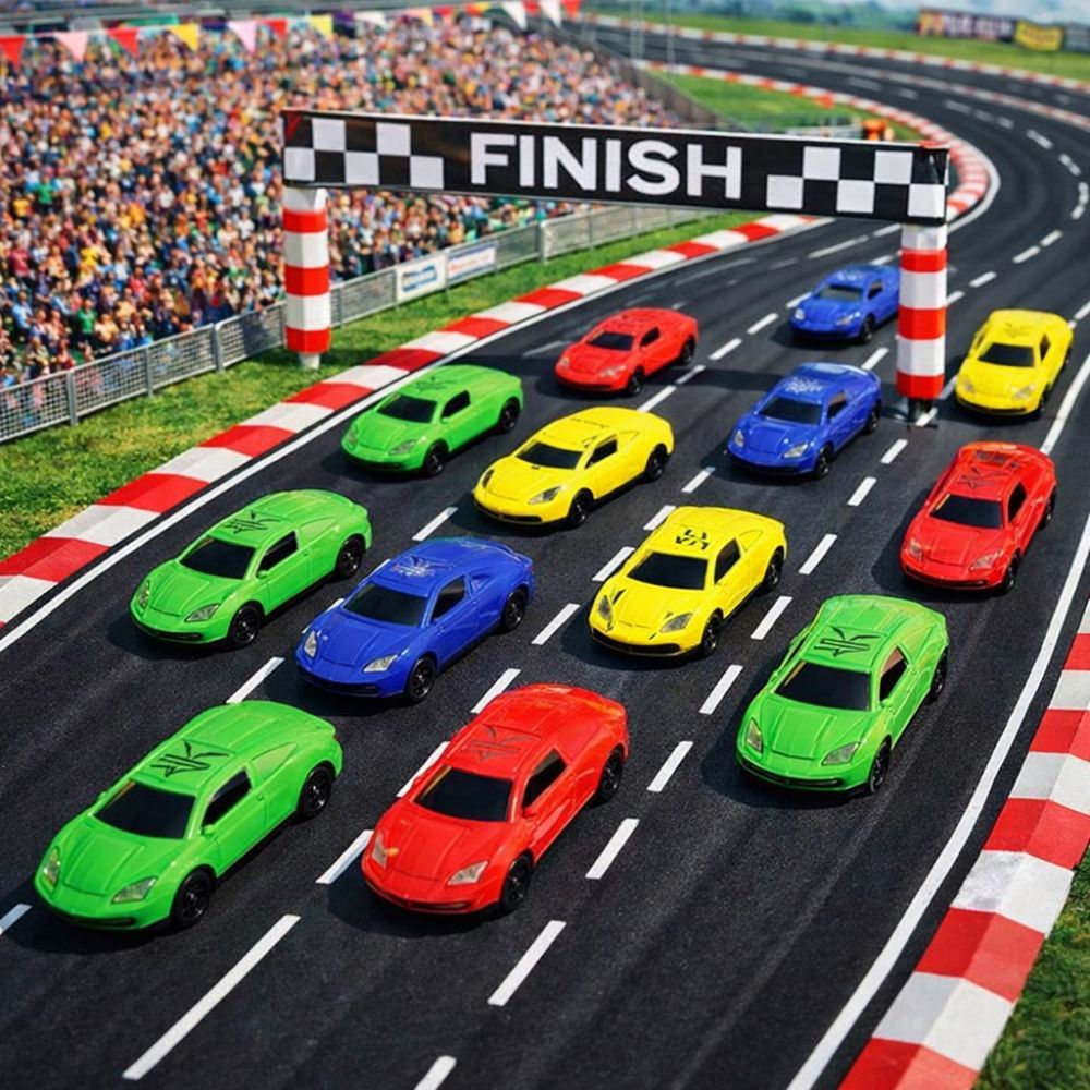 Kit Carrinhos Coleção Sport Car Racing Roda Livre Brinquedo 10 Unidades