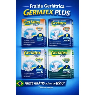 Fralda Descartável Geriatrica Adulto Pós Operatório/Hipoalergênica/Uso Adulto/ Unissex - Geriatex Plus em Oferta na Shopee