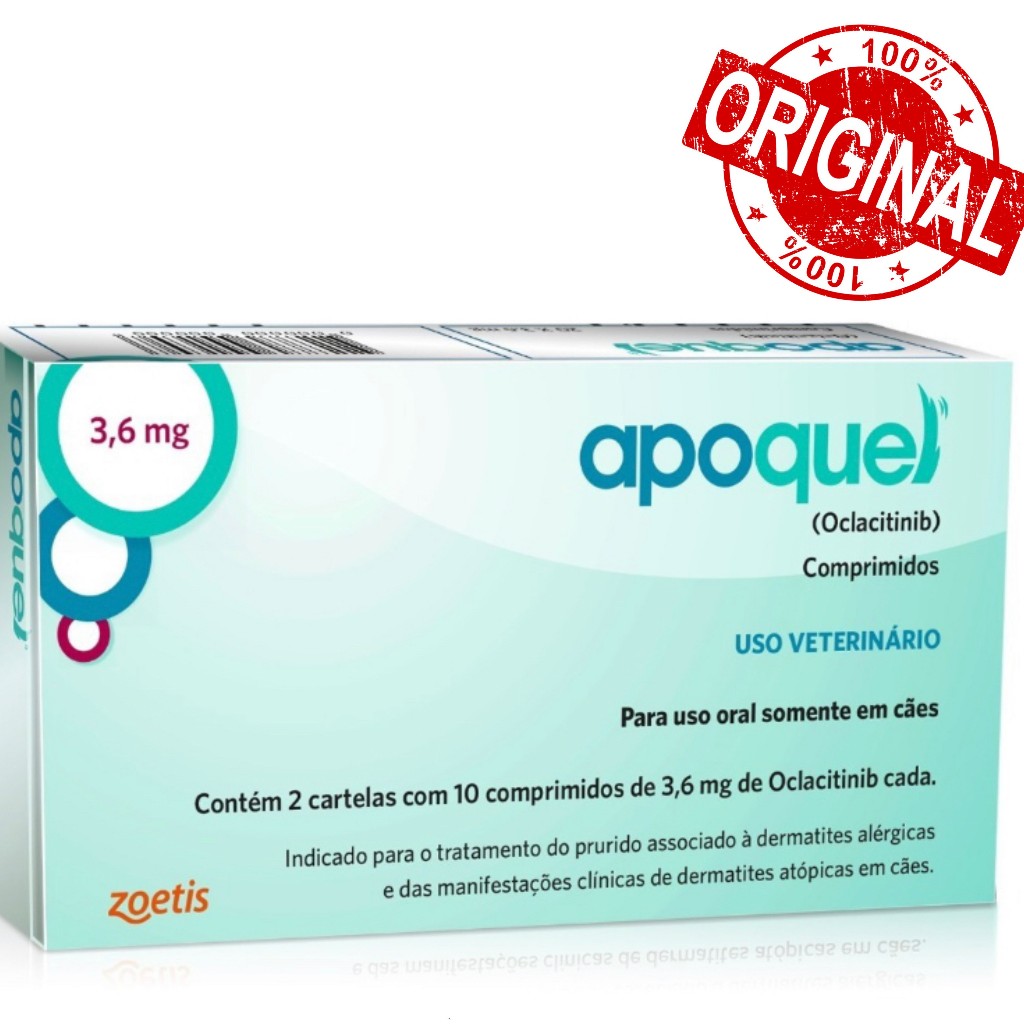 Apoquel 3,6mg Zoetis Para Cães Original com NF