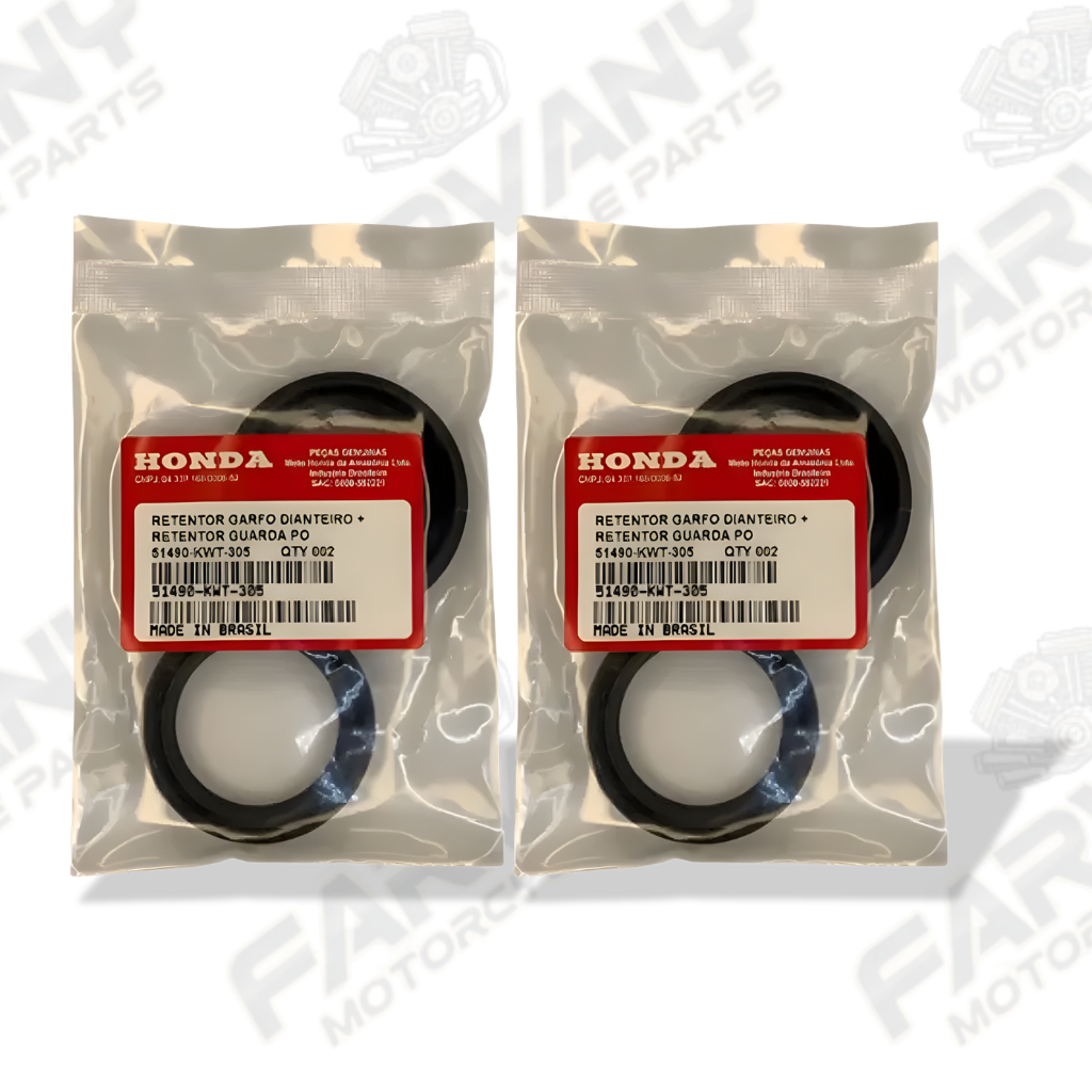 Retentor + Guarda Po Bengala Titan Fan 160/Titan 150/NXR BROS 150/ NXR BROS 160 Par kit Honda em Oferta na Shopee