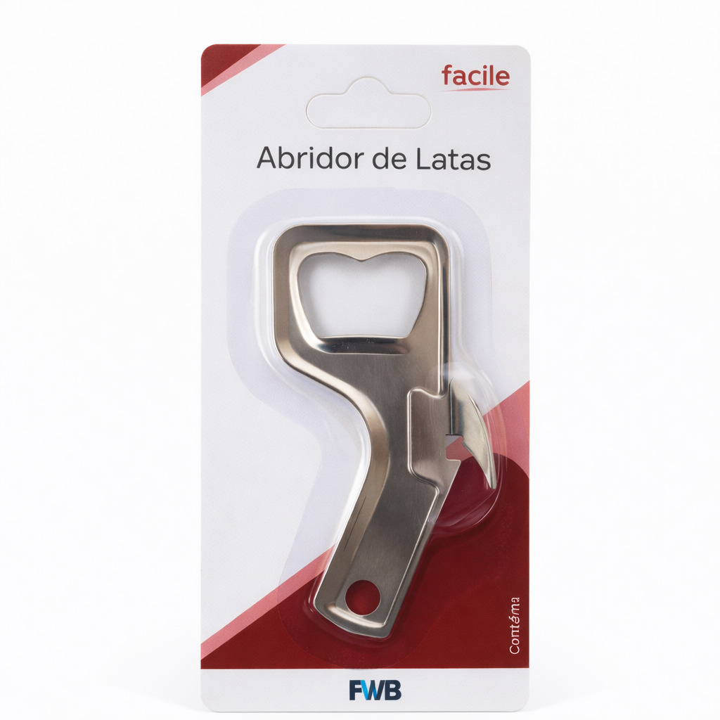 Abridor De Lata E Garrafas tamanho 9cm Aço Inox Original