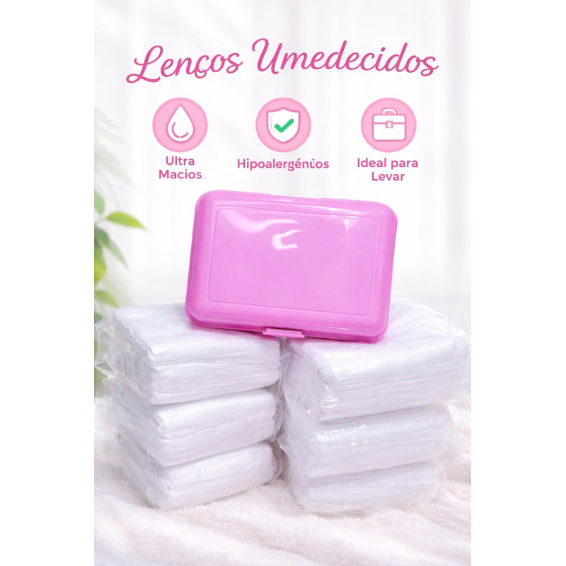 KIT TOALHAS UMEDECIDA (6 PACOTE DE 140 UNIDADES  ) + PORTA LENÇO DE BRINDE