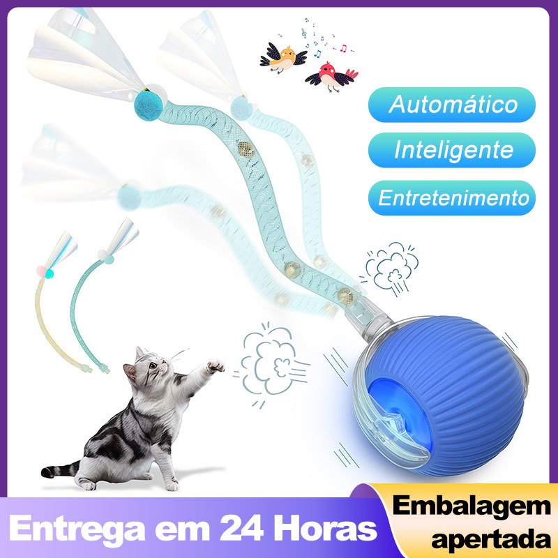 Bola Inteligente Automática Recarregável USB Brinquedo Interativo Anti-tédio para Gato e Cachorro em Oferta na Shopee