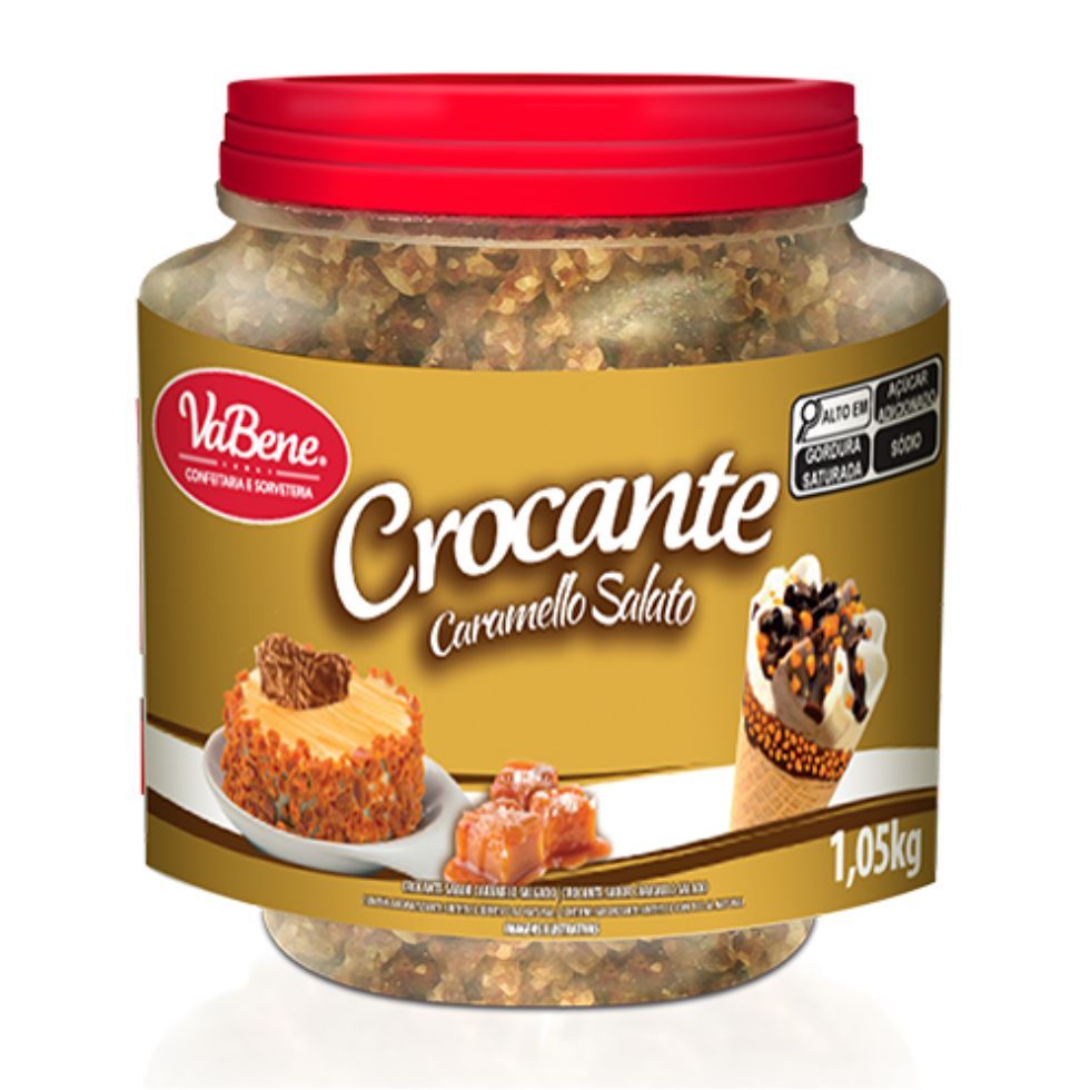 Crocante de Caramello Salato 1,050kg Vabene em Oferta na Shopee