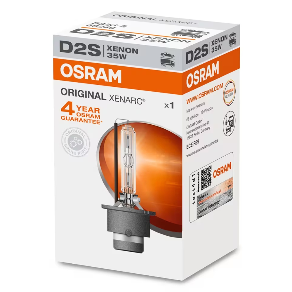 Lâmpada Osram Xenon Original Xenarc 66240 D2S 35W 4100K Garantia de 4 Anos P/ Carro Caminhão