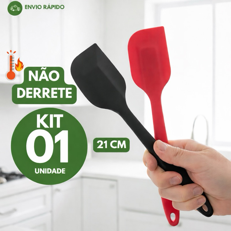 Kit Espátula Pão Duro Raspadora de Silicone 21cm Cozinha doméstica