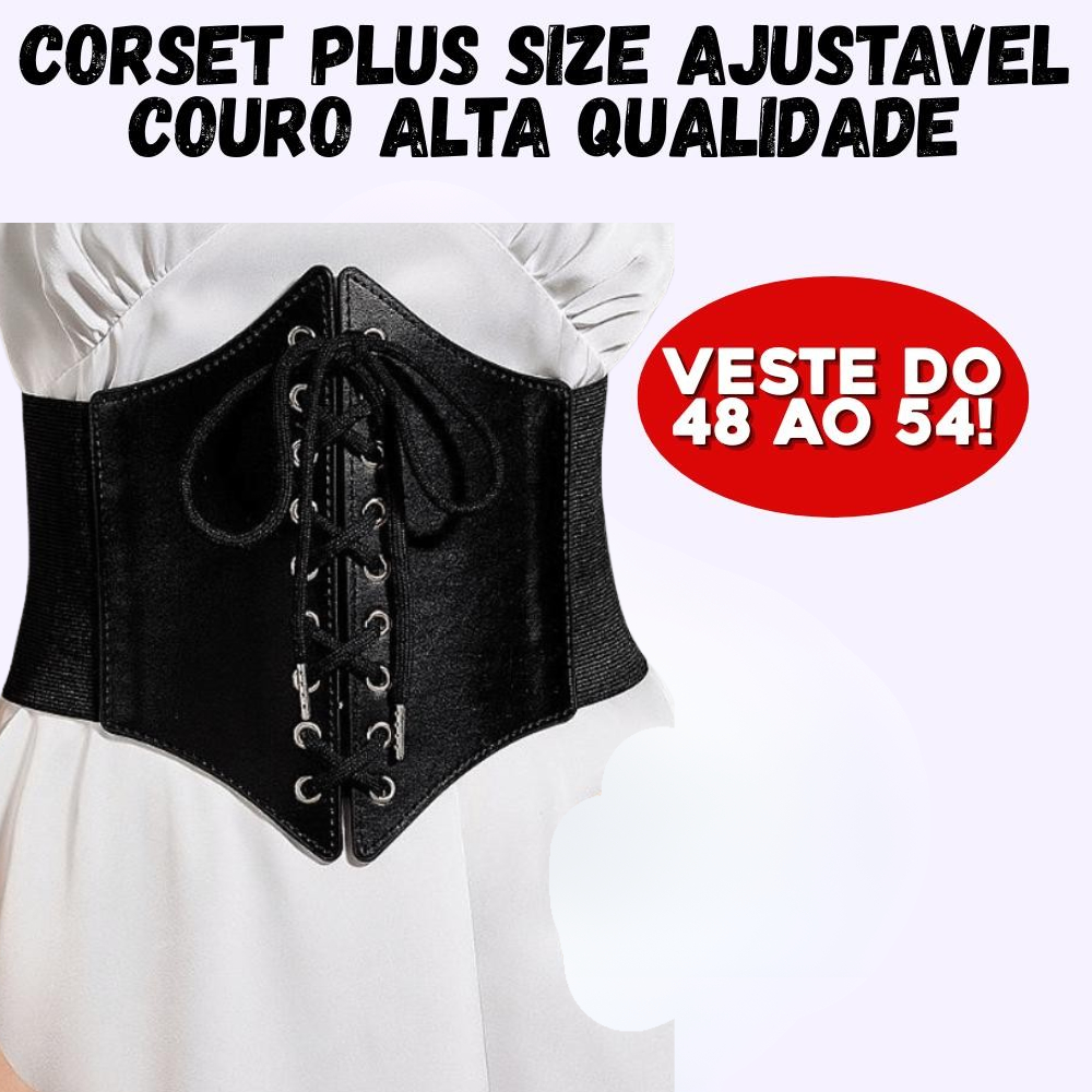 Corset Corselet Corpete Cinto Elastico Largo Plus Size Cintura Fecho Pressão Gótica Moda Alternativa em Oferta na Shopee