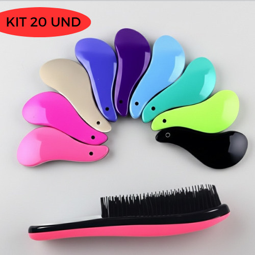 Kit 20 - Escovas Mágicas pra cabelo - Anti Frizz - De Desembaraçar Cabelo Cerdas Macias em Oferta na Shopee