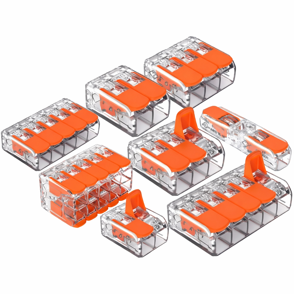 Kit até 10 Conector Elétrico Emenda Rápida 1, 2, 3 vias 32A Original 4mm²  Chuveiro Tomada Lâmpada em Oferta na Shopee