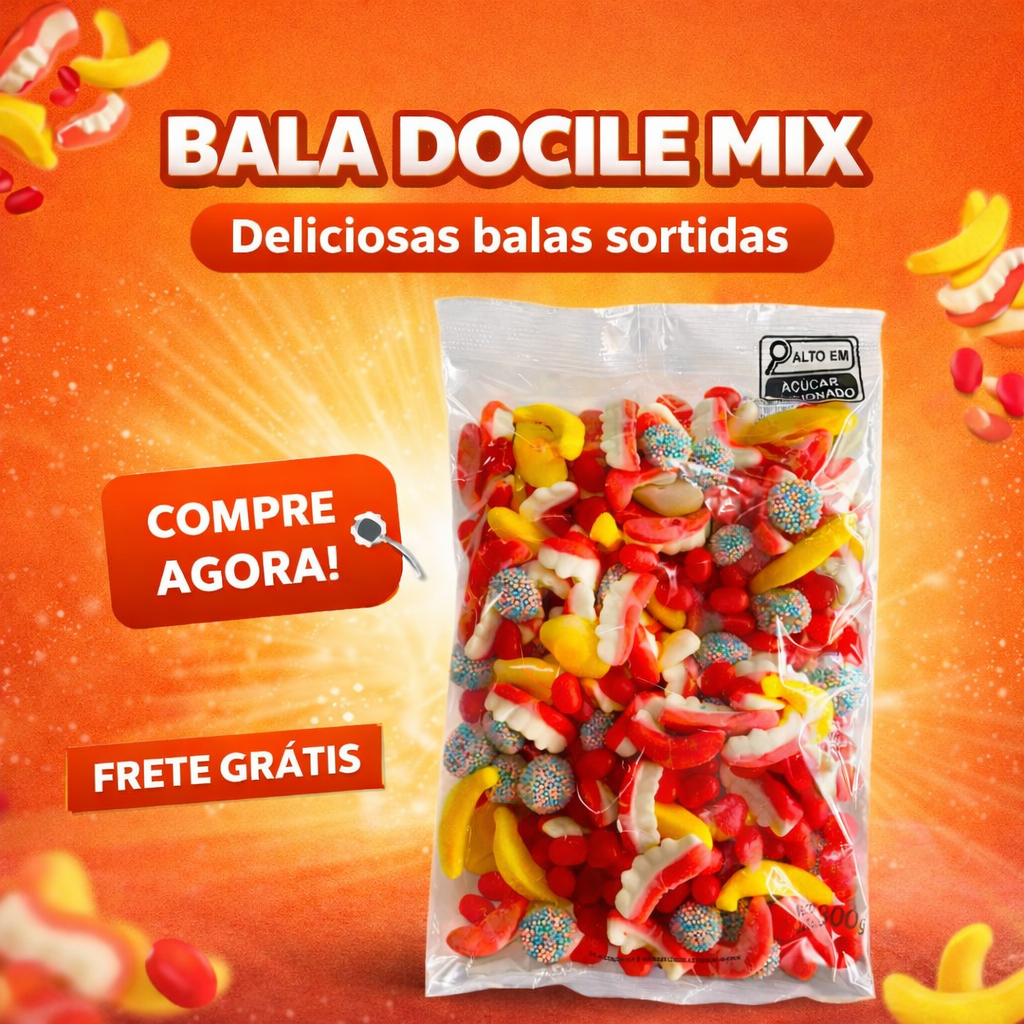Bala Mix Gelatina a Granel Doces Guloseimas Mix Pacote Docile 700g - Sabores Sortidos em Oferta na Shopee